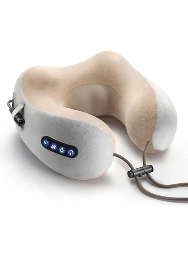 Portable Electric Neck and Shoulder Massage Pillow with Soothing Heat - Deep Tissue Cervical Massager for Travel, Home, and Car Use - Instant Relaxation & Pain Relief